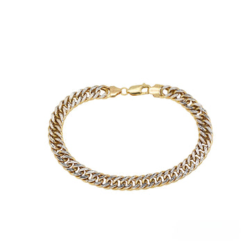 8″ 10K yellow gold cuban link bracelet
