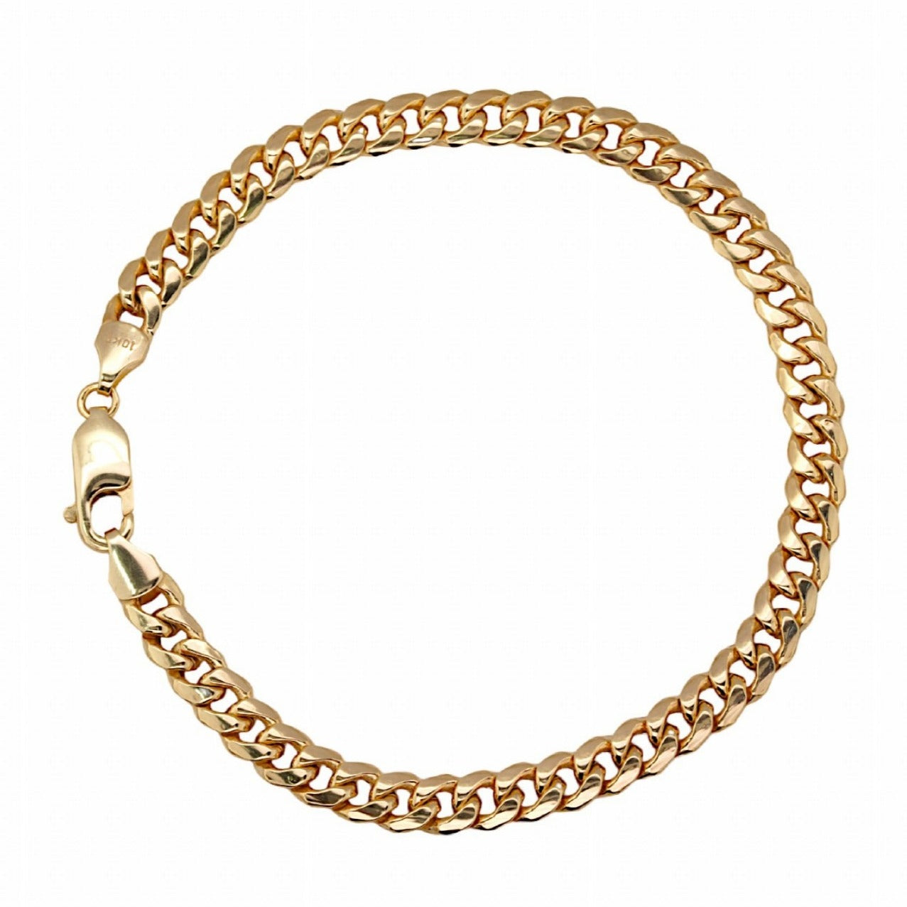 8″ 10K Yellow Cuban link bracelet