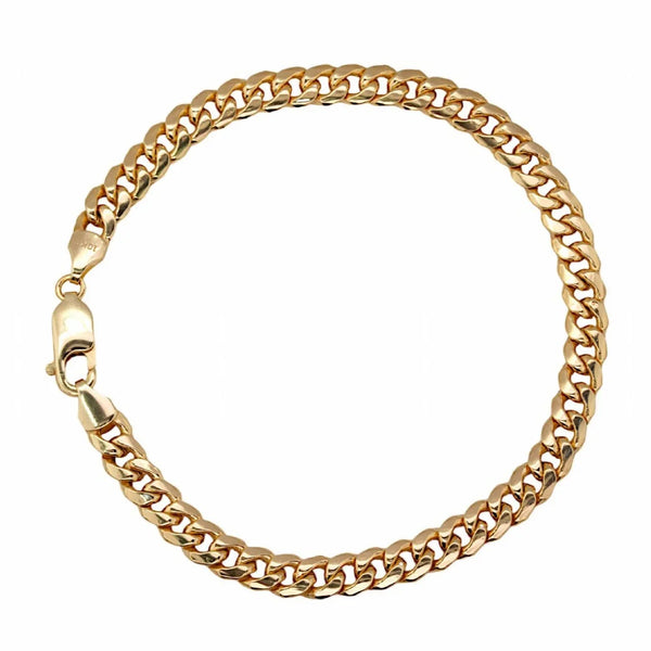 8″ 5.5 MM  10K Yellow Cuban link bracelet