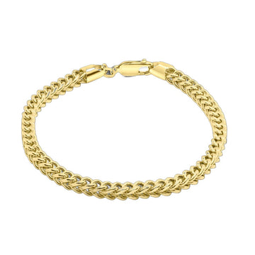 8.5″ 10K yellow gold franco link bracelet