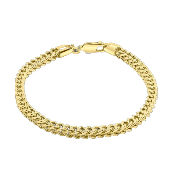 8.5″ 10K yellow gold franco link bracelet