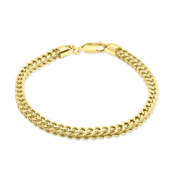 8″ 10K yellow gold franco link bracelet