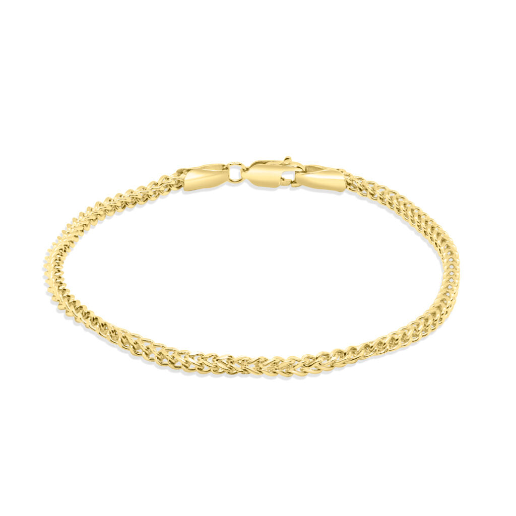 7.5″ 10K yellow gold franco link bracelet