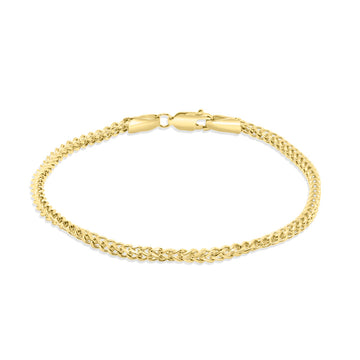 7.5″ 10K yellow gold franco link bracelet