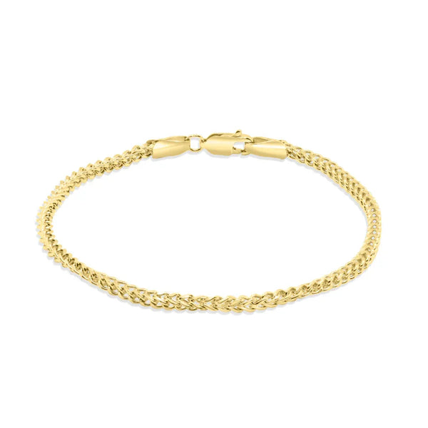 7.5″ 2.35mm 10K yellow gold franco link bracelet