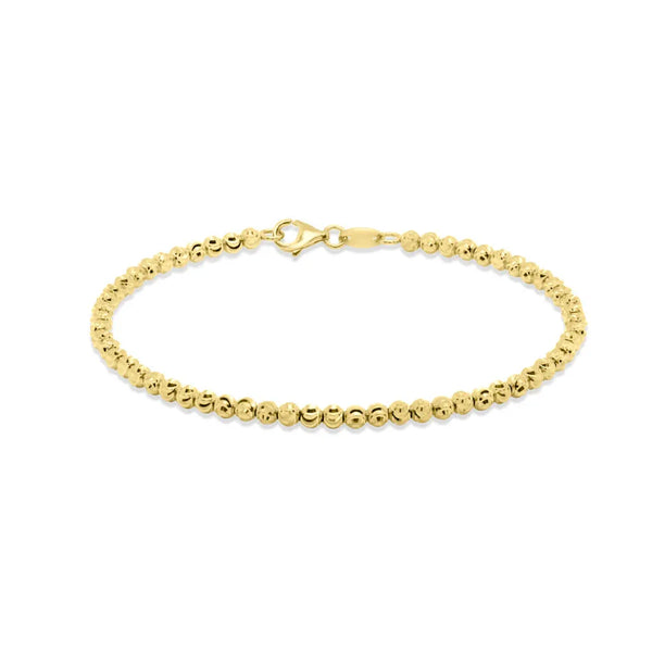 Stylish 10k yellow gold bangle bracelet
