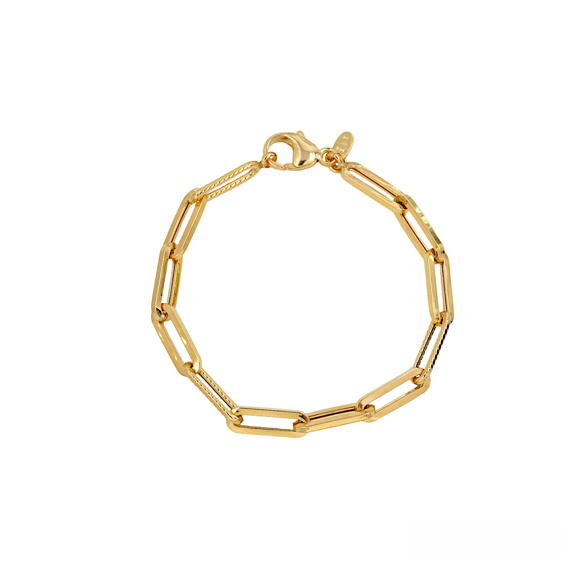 7″ 10k Yellow gold fancy bracelet 10K with