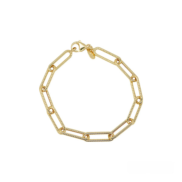 7″ 10k Yellow gold fancy bracelet