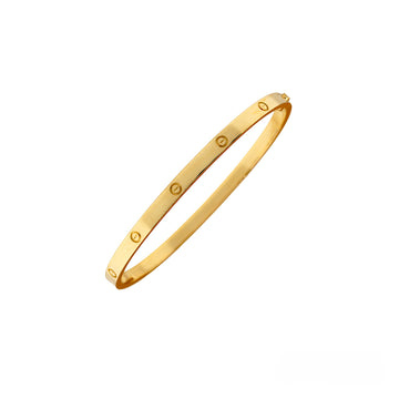 18K classic Screw Yellow gold bangle bracelet