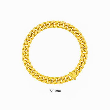 8″ 5.9mm 10K Yellow Cuban link bracelet