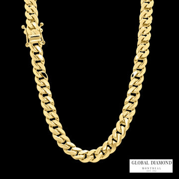 26″ Yellow gold solid cuban link chain