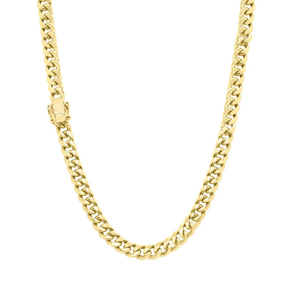5.8mm 10K yellow gold cuban link chain