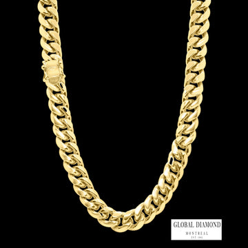 22″ 10K yellow gold cuban link chain