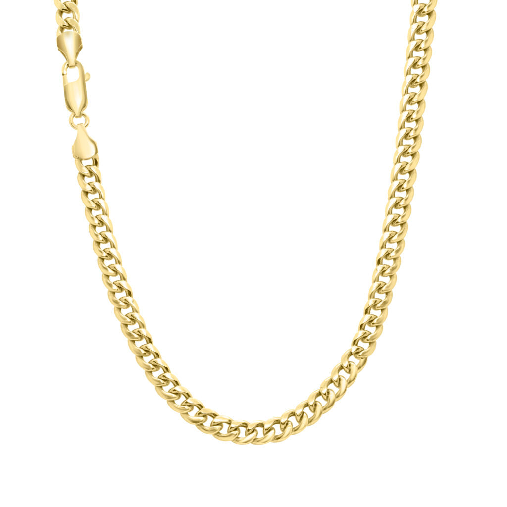 20″ 10K Yellow gold cuban link chain