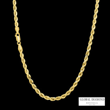 22″ 10K Yellow gold torsad gold chain