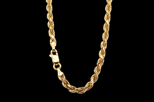 10k 3.2mm Yellow gold Rope chain