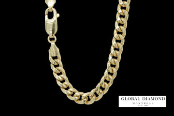 22″ Yellow gold cuban link chain