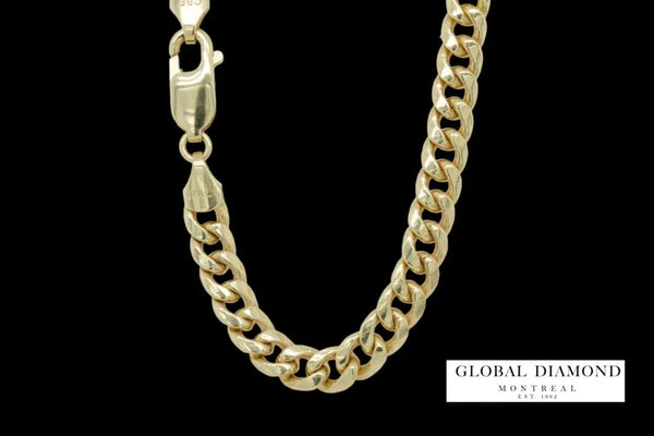 Cuban link 5.3mm chain Yellow gold