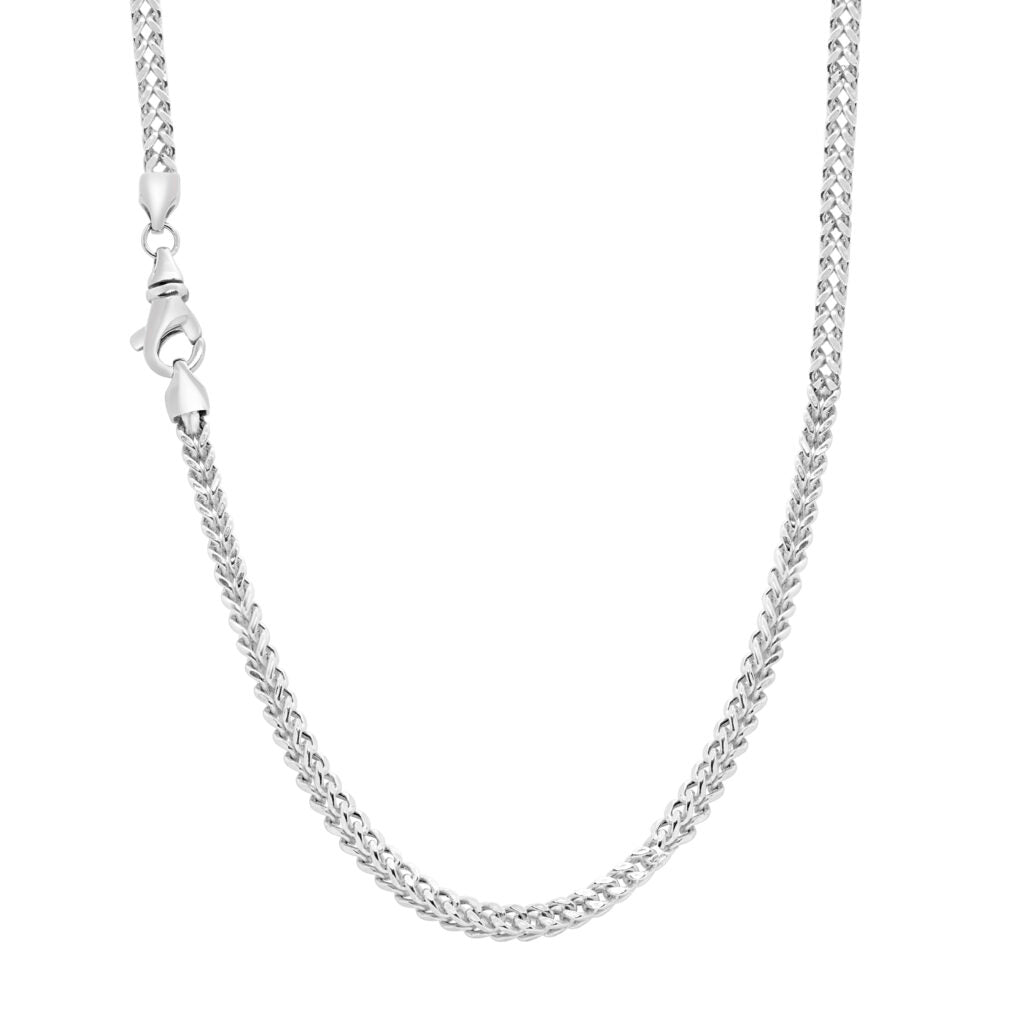 18″ 4.6mm 10K White gold chain