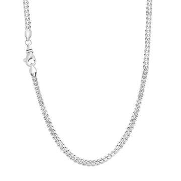 18″ 4.6mm 10K White gold chain