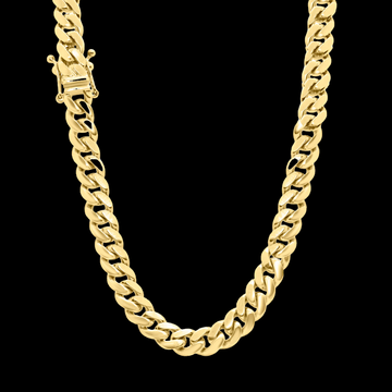 26″ 9.4 mm Yellow gold cuban link chain