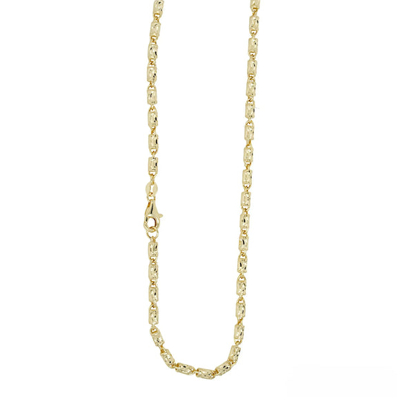 22″ 2.9mm 10K Yellow gold Fancy solid chain