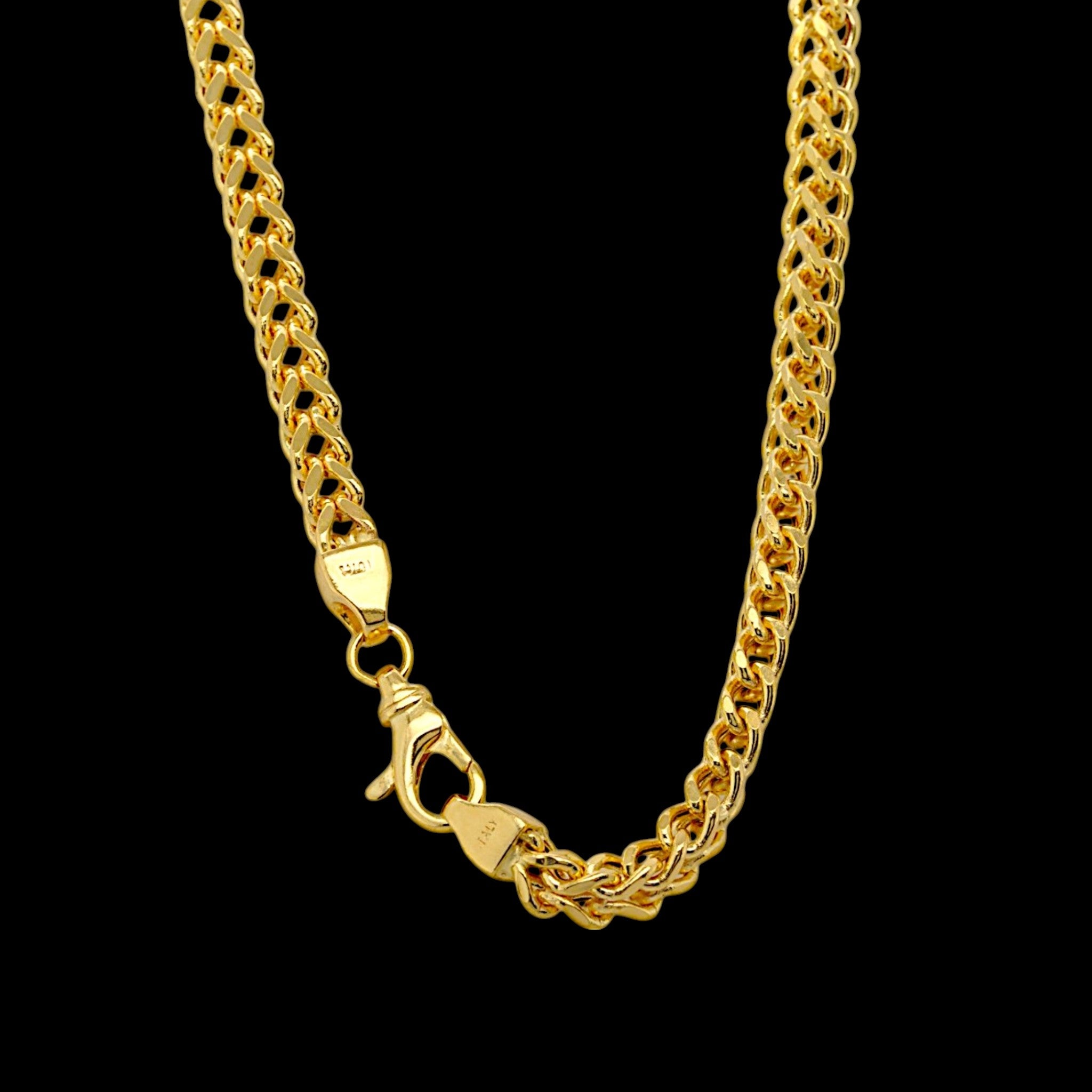 4.5x4 mm 10K yellow gold classic franco chain