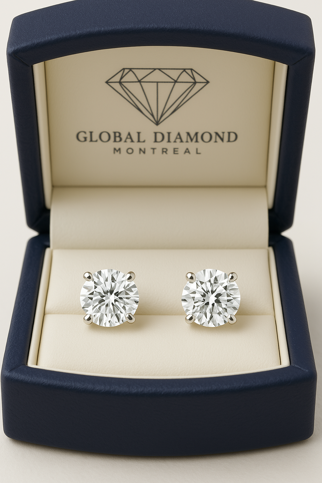 Lab grown diamond stud earrings 1.15 (ctw) VS1 D Color 14k gold