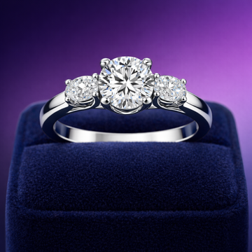 Trinity ring Lab-Grown diamond 1.44 (ctw) in 14k white gold