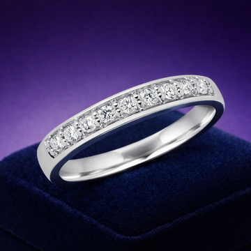 Anniversary semi-eternity ring 0.20 (ctw) in 14k white gold