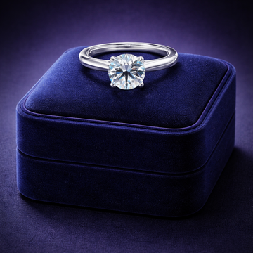 Lab-grown solitaire engagement ring 2.50 (ctw) 14k gold