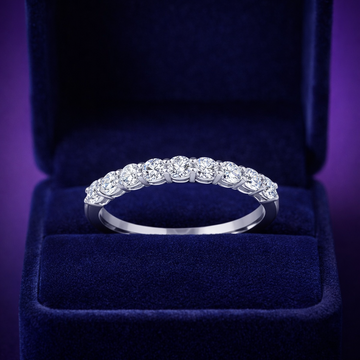 Galery  semi-eternity ring lab-Grown diamond 0.70 (ctw) in 14k gold