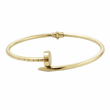 10K Nail Fancy Yellow gold bangle bracelet