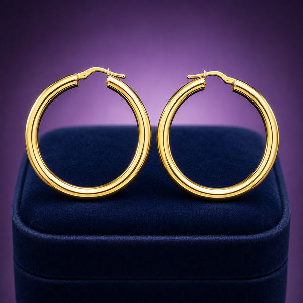 10K Yellow gold hoop earrings