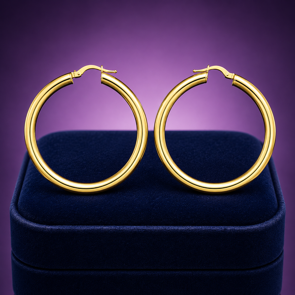 10K Yellow gold hoop earrings