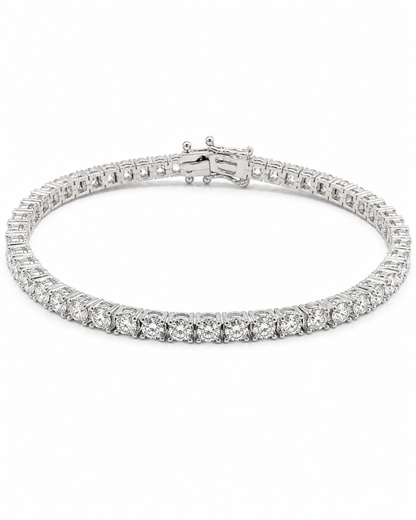 Natural diamond tennis bracelet 1.62 (ctw) in 14k white gold