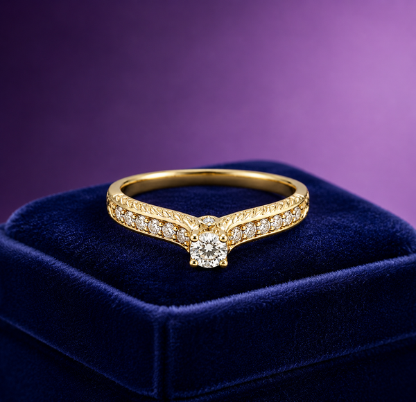 Precious engagement ring 0.51 (ctw) in 14k white gold