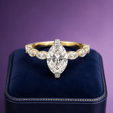 Oval solitaire lab-grown diamond ring 3.26 (ctw) VS1 D 14k gold