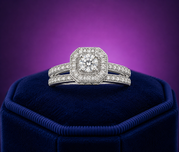 Gorgeous diamond halo ring 1.79 (ctw) in 14k gold