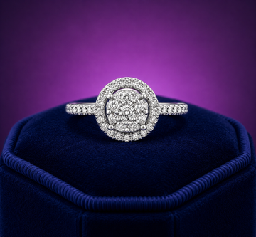 Gorgeous diamond halo engagement ring 0.70 (ctw) in 14k gold