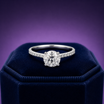 Hidden halo lab-grown diamond ring 1.25 (ctw) in 14k gold