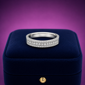 Glamour & glitz semi-eternity ring 0.40 (ctw) in 14k white gold