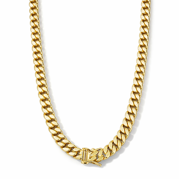 Chaîne à maillons cubains en or jaune 10K de 22″ 