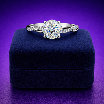 Twist of love lab-grown diamond ring 1.14 (ctw) in 14k gold