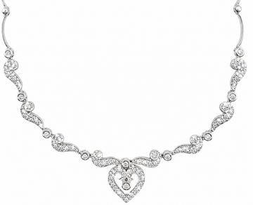 17" 14k White Gold, Adorned with 0.65 Carats (ctw)