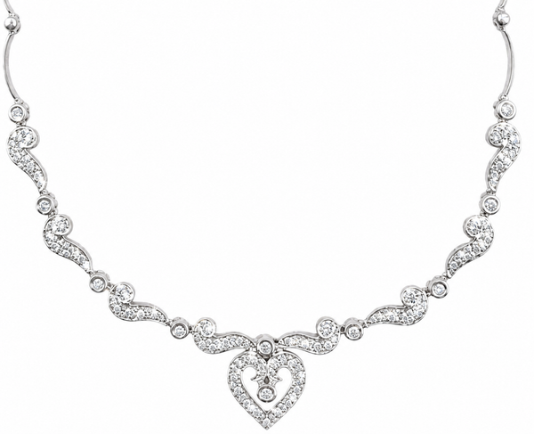 17" 14k White Gold, Adorned with 0.65 Carats (ctw)