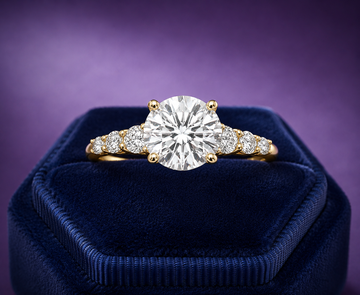 Solitaire round lab-grown diamond ring 2.45 (ctw) in 14k white gold