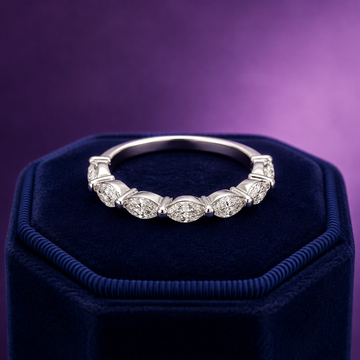 Marquise design semi-eternity in 0.90 (CTW) 14k gold