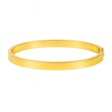 Stylish 10k yellow gold bangle bracelet