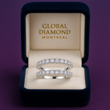 Two rows of love semi eternity 0.52 (ctw) ring in 10k gold
